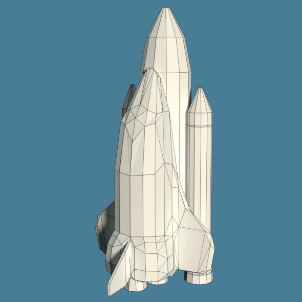 Low Poly Cartoony Space Shuttle by berkerdag | 3DOcean