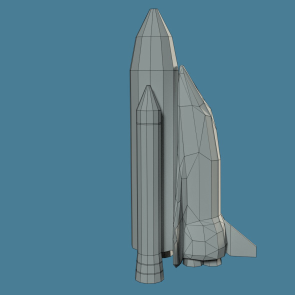 Low Poly Cartoony Space Shuttle by berkerdag | 3DOcean