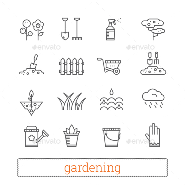 Gardening Thin Line Icons - Miscellaneous Icons