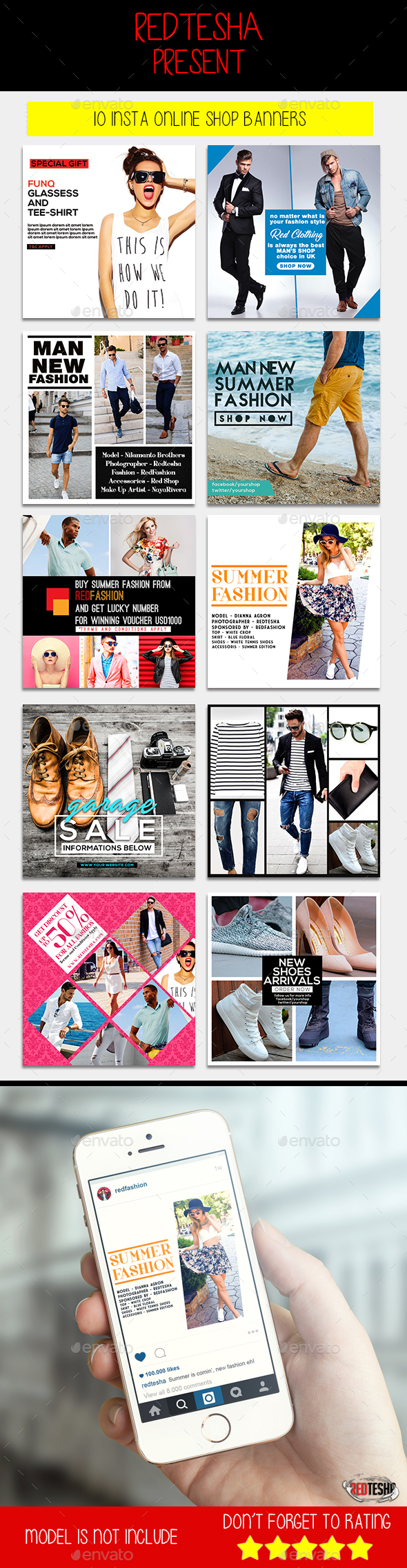 Instagram Fashion Banner #7 - Banners & Ads Web Elements