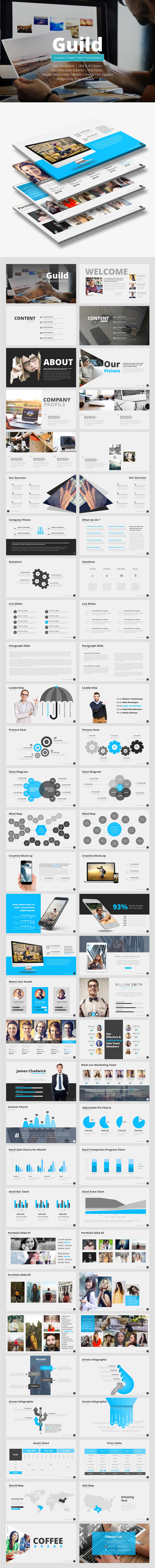 Guild Power Point Presentation - Business PowerPoint Templates