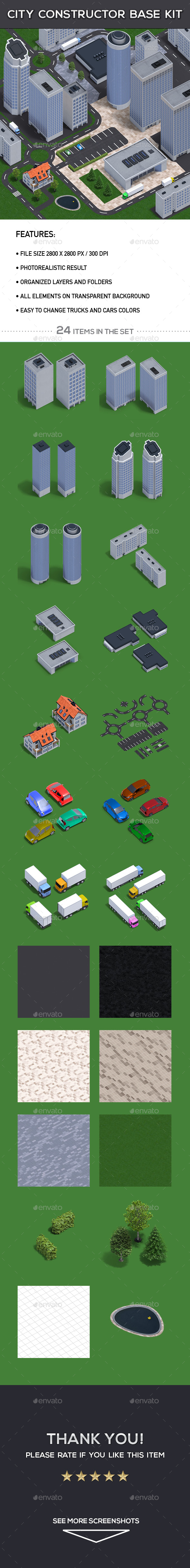 City Constructor Base Kit - Architecture 3D Renders