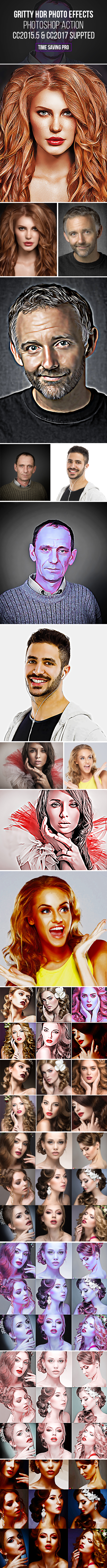 Gritty HDR Photo Effects Action - Photo Effects Actions