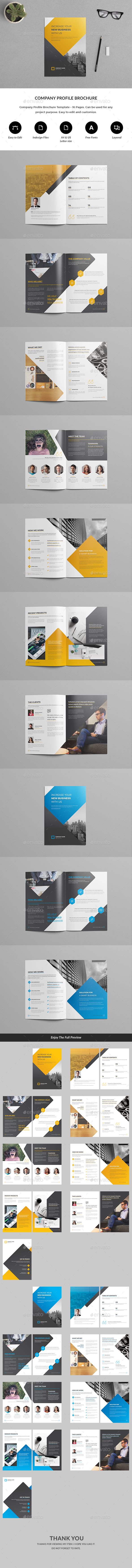 Company Profile Brochure Template - Brochures Print Templates