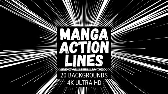 Manga Action Lines Background Pack 4K