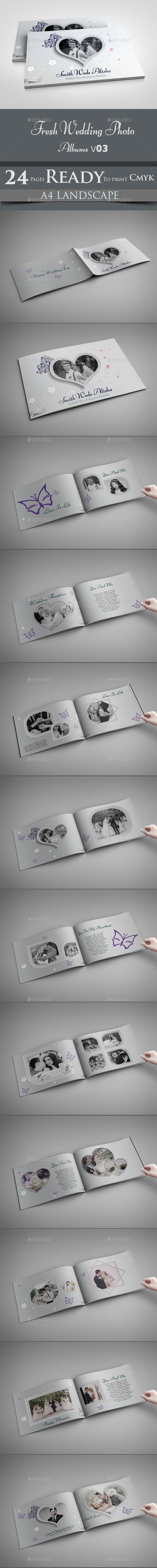 Fresh Wedding Photo Albums V03 - Photo Albums Print Templates