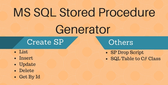 MS SQL Server Stored Procedure Generator