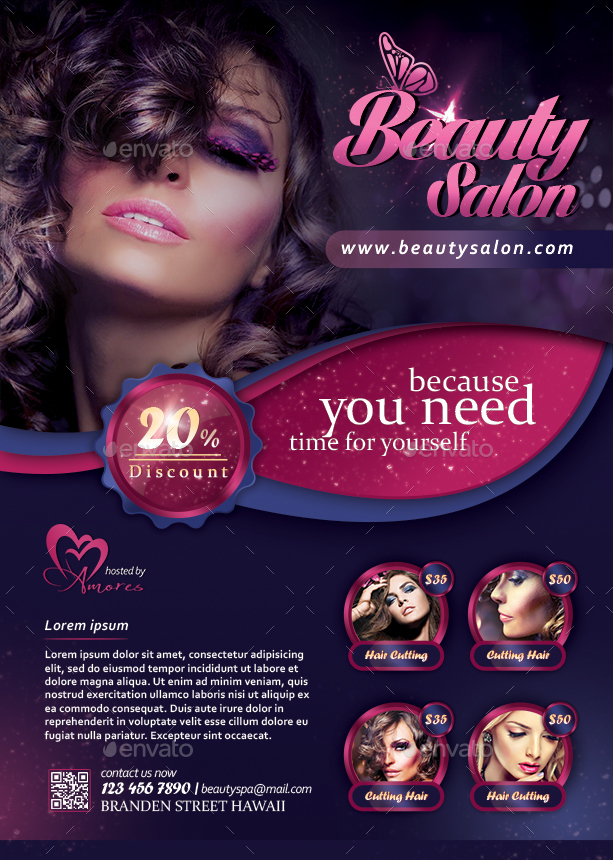 Beauty Salon Flyer by Diverter | GraphicRiver