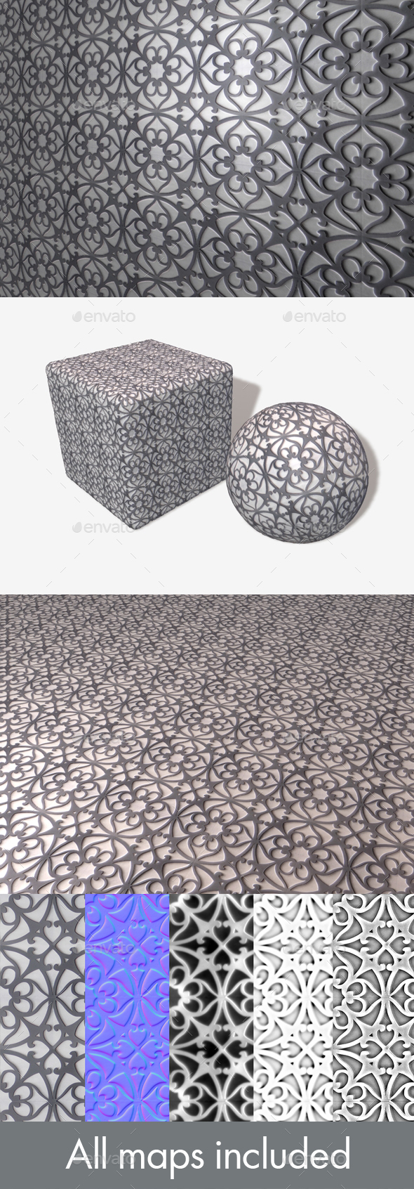 Patterned Metal Seamless - 3Docean 20136108