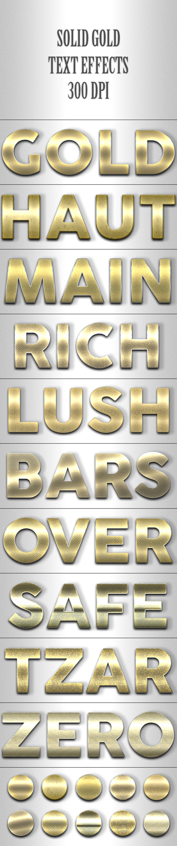 Solid Gold Text Effects - Text Effects Styles