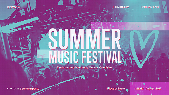 Summer Music Festival / Dance Event Promo / EDM Party Invitation / Night Club