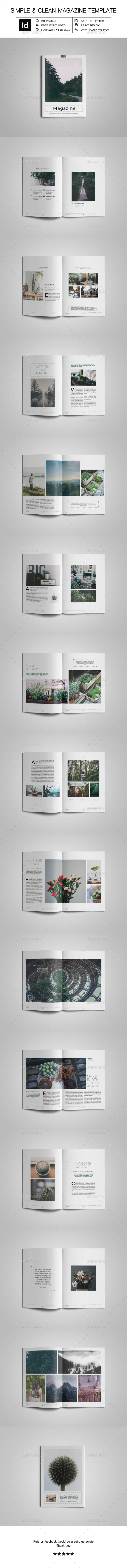Simple & Clean Magazine Template VI - Magazines Print Templates