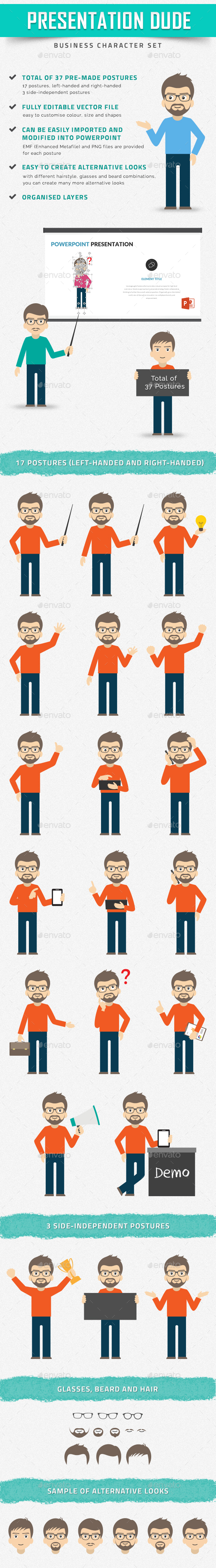 Presentation Dude – Business Character Set - People Characters