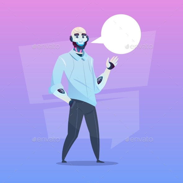 Chat Bot Robot Virtual Assistance Element - Technology Conceptual