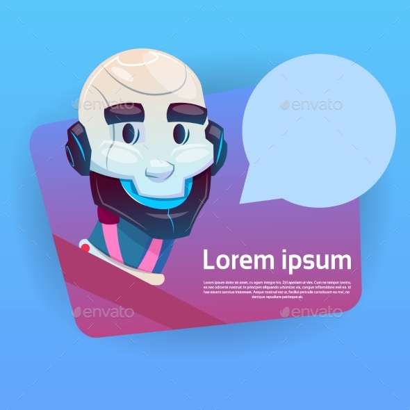 Chat Bot Robot Virtual Assistance Element - Technology Conceptual