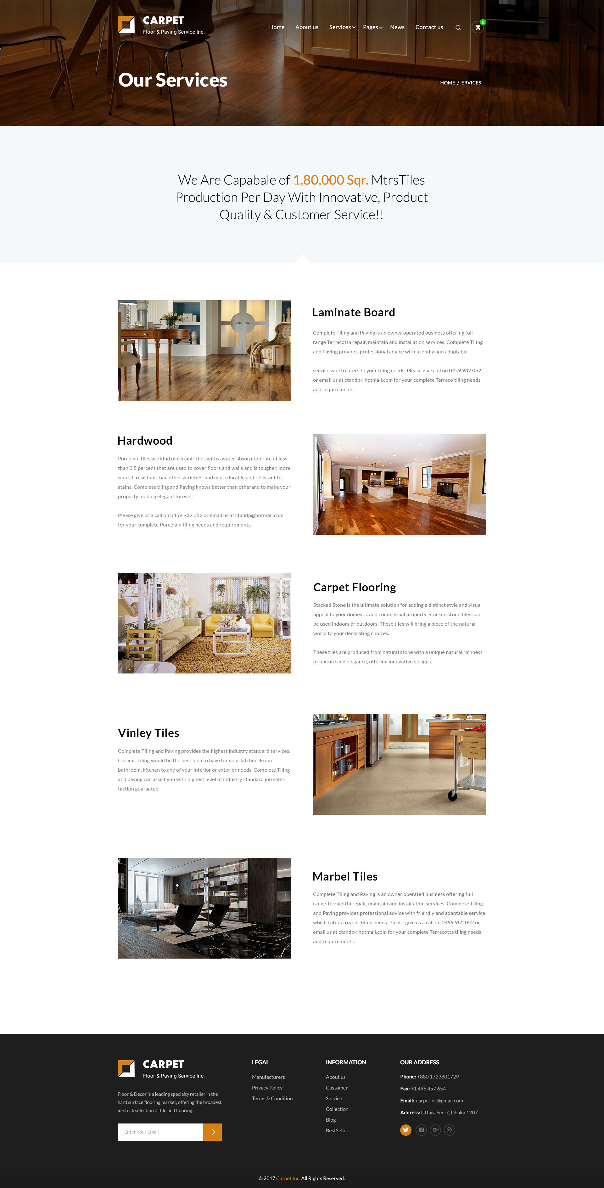 CARPET - Flooring, Paving & Tiling PSD Template