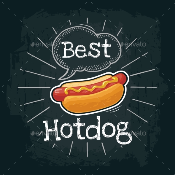 Hotdog with Mustard - Food Objects