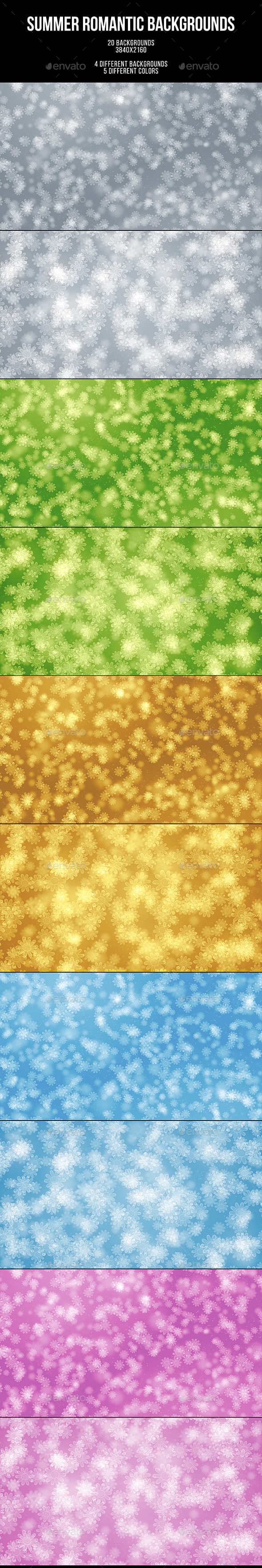 Summer Romantic Backgrounds - Abstract Backgrounds