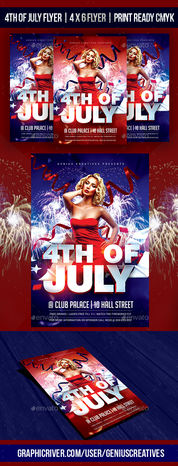 4th of July Flyer Template - Holidays Events