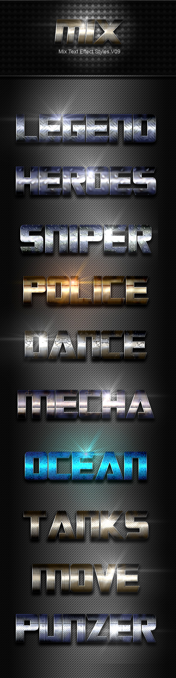 Mix Text Effect Styles V09 - Text Effects Styles