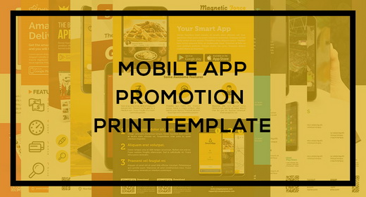 Mobile App Promotion Print Template