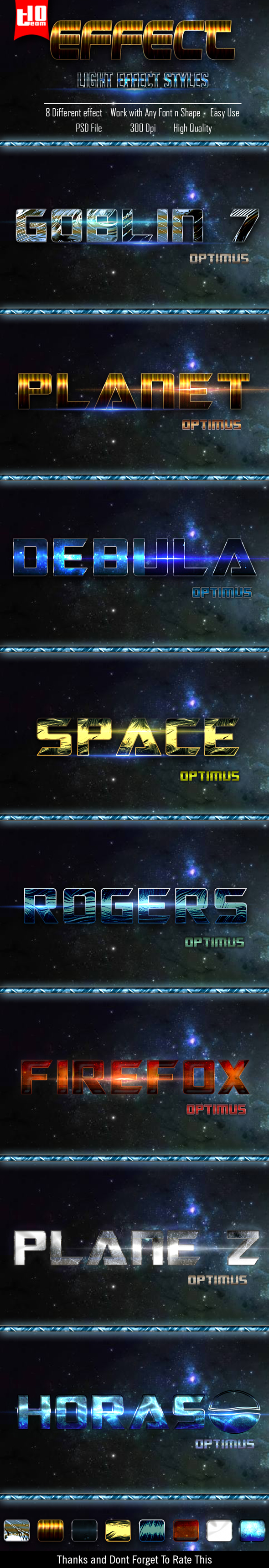 Light Text Effect 5 - Text Effects Styles