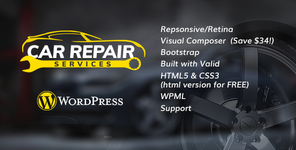 Car Repair Services & Auto Mechanic WordPress Theme - Business Corporate