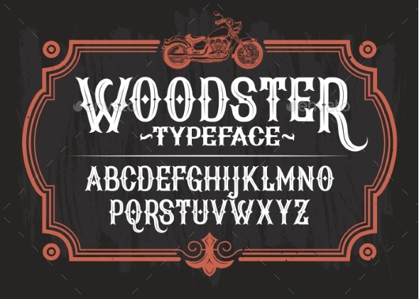 Illustration of a Vintage Font - Miscellaneous Vectors