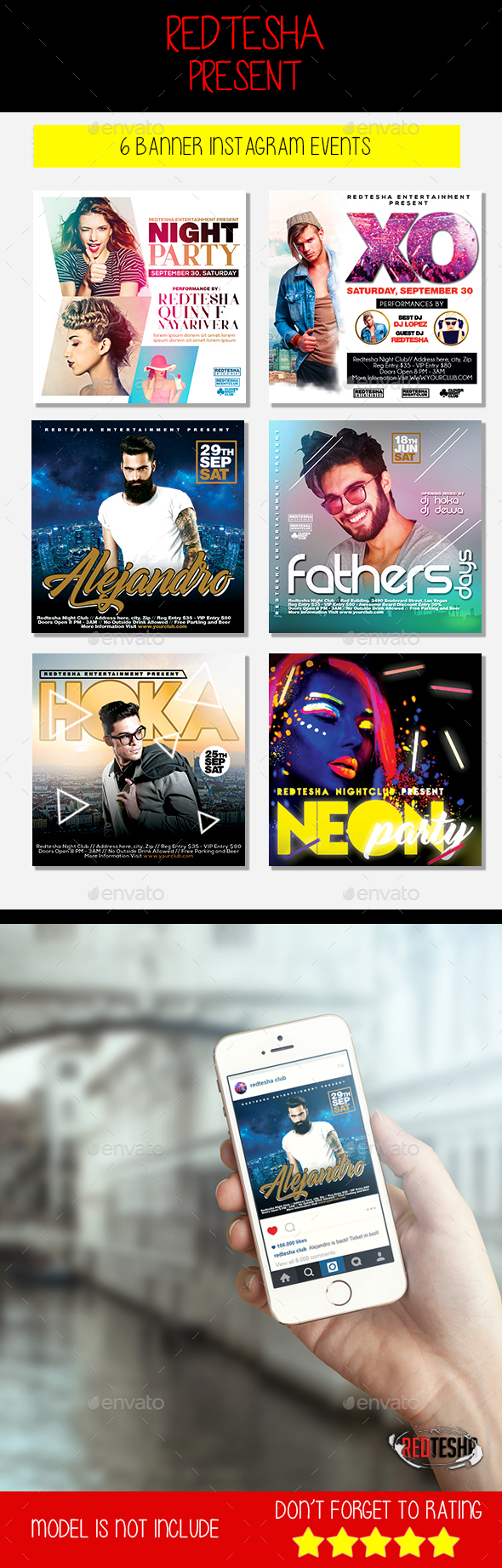 Instagram Banner Events - Banners & Ads Web Elements