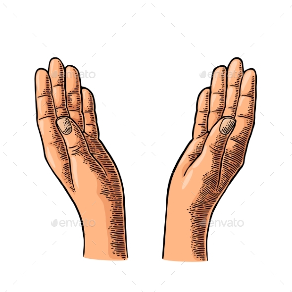 Two Praying Hands - Miscellaneous Vectors