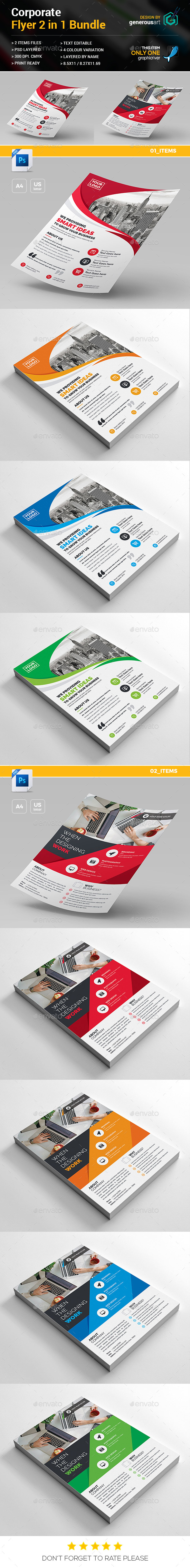 Flyer Bundle 2 in 1 - Flyers Print Templates