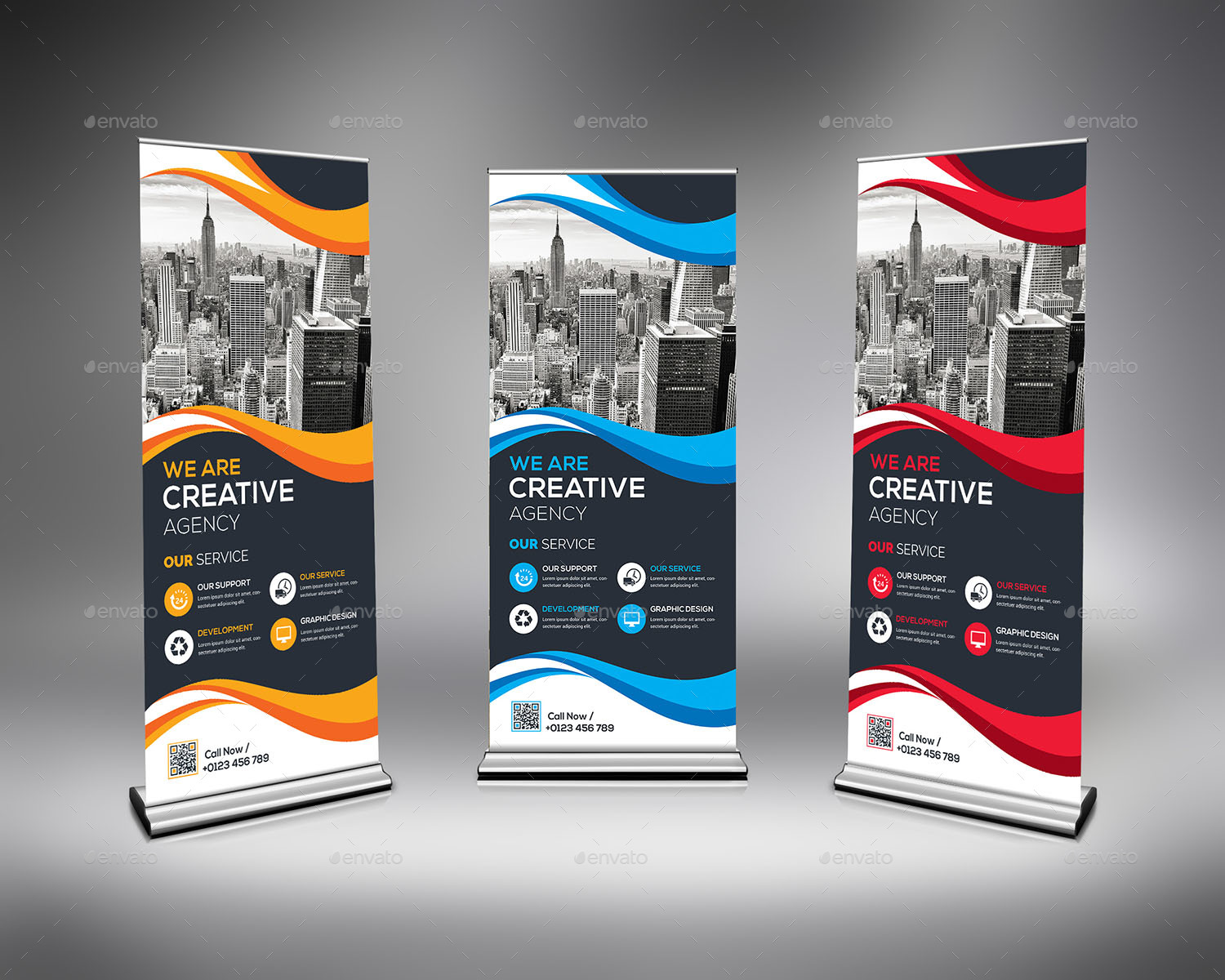 Roll-Up Banner Bundle_2 in 1, Print Templates | GraphicRiver