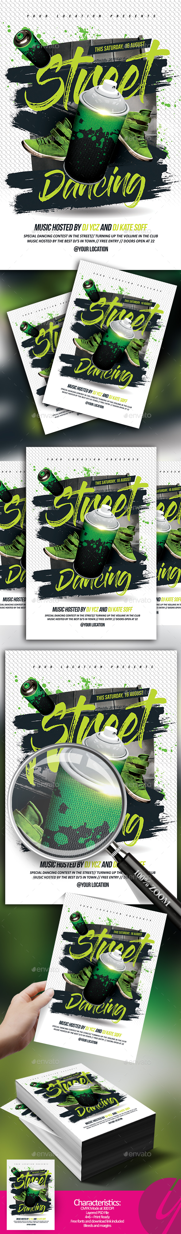 Street Dancing Flyer - Clubs & Parties Events