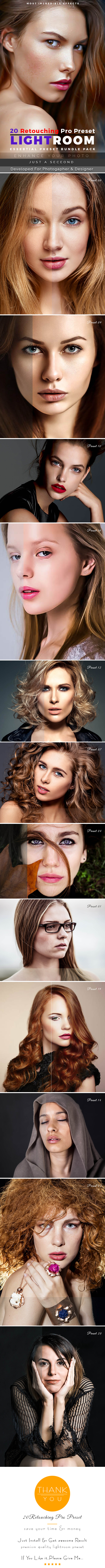 20 Retouching Pro Preset - Lightroom Presets Add-ons