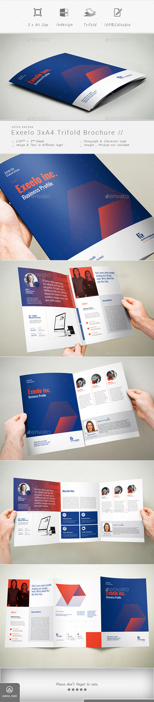 3xA4 Trifold Brochure - Corporate Brochures