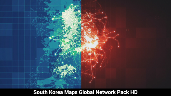 Pack of 3 South Korea Maps Network HD