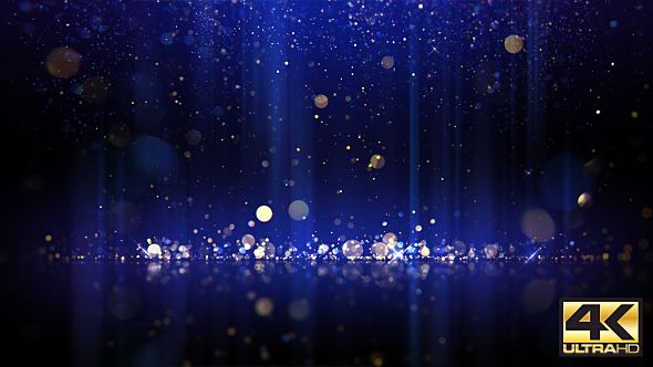 4K Blue-Gold Glitter Drops