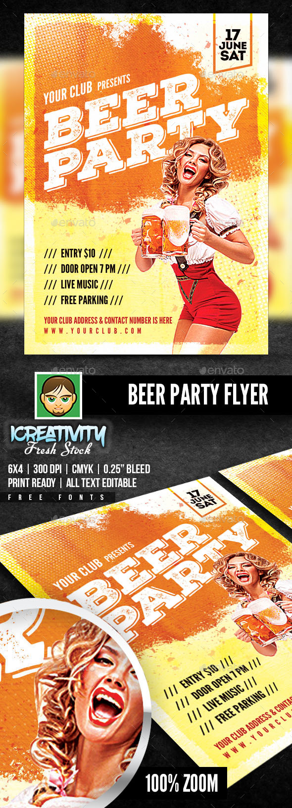 Beer Party Flyer - Flyers Print Templates