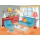 Vector Illustration of a Cozy Cartoon Interior