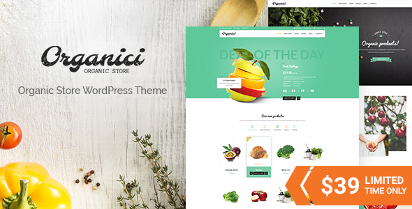Organici - Organic Store & Bakery WooCommerce Theme - Food Retail
