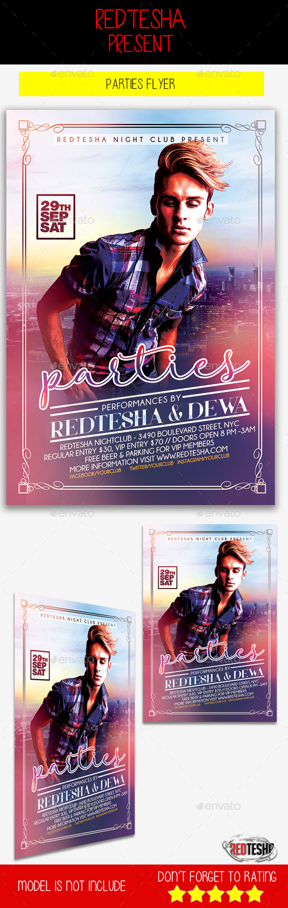 Parties Flyer - Clubs & Parties Events