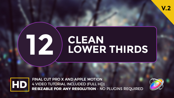 Clean Lower Thirds For Final Cut Pro X