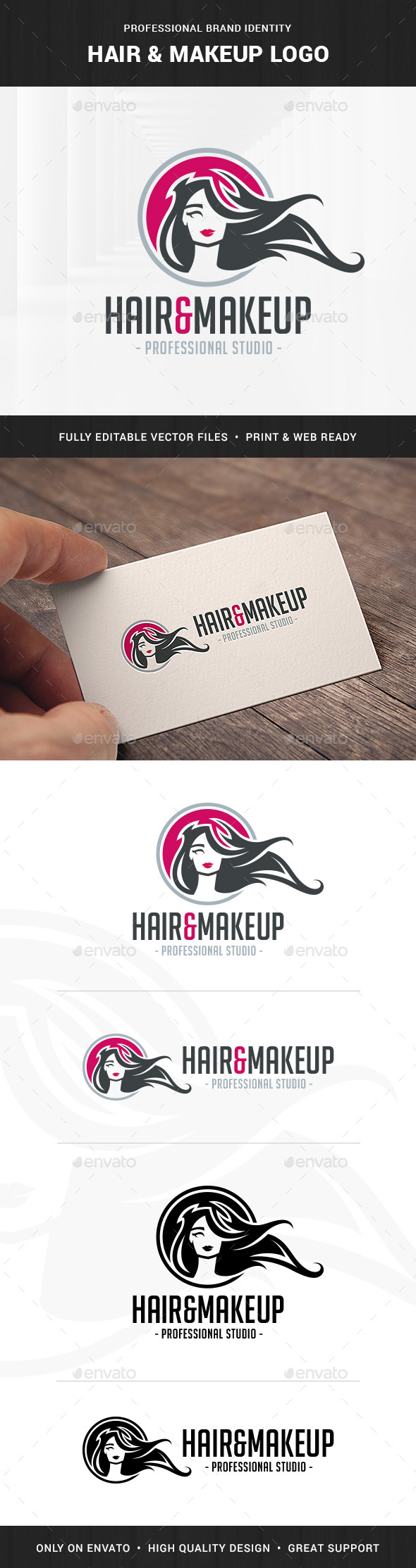 Hair & MakeUp Logo Template - Humans Logo Templates