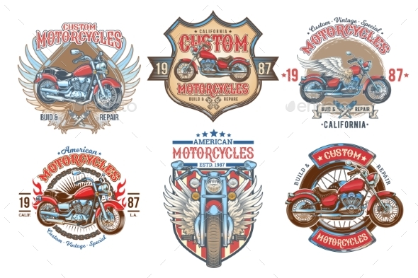 Set Vector Color Vintage Badges - Miscellaneous Vectors