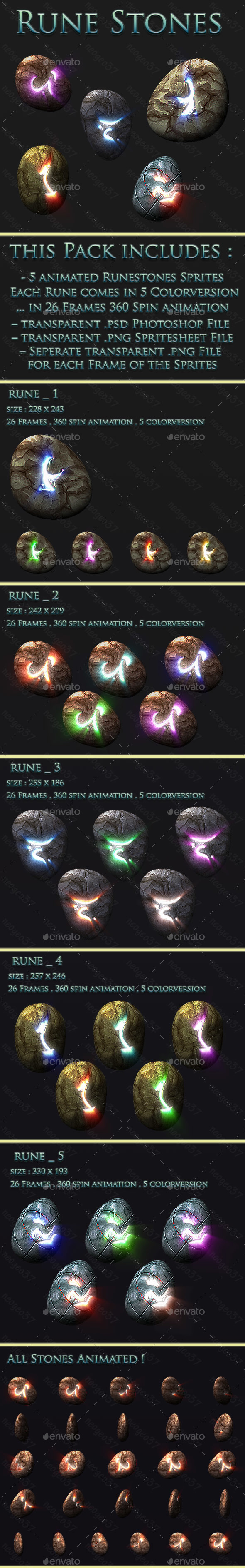 Runestones - Sprites Game Assets