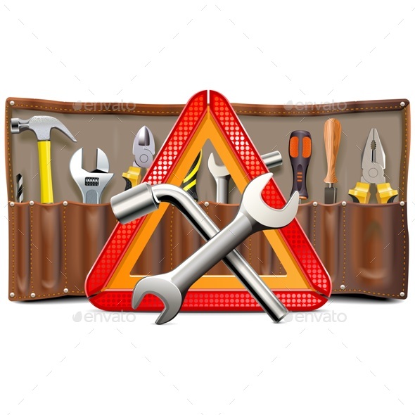 Vector Triangle Sign with Spanners and Tools - Industries Business