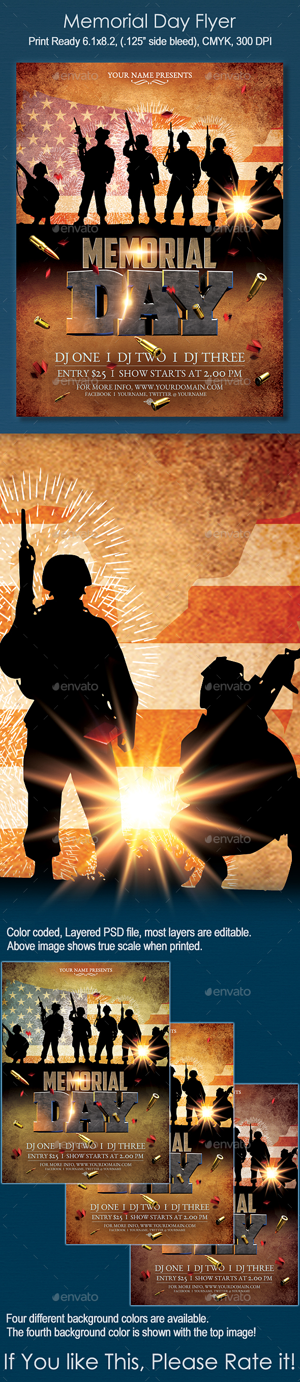 Memorial Day Flyer - Holidays Events