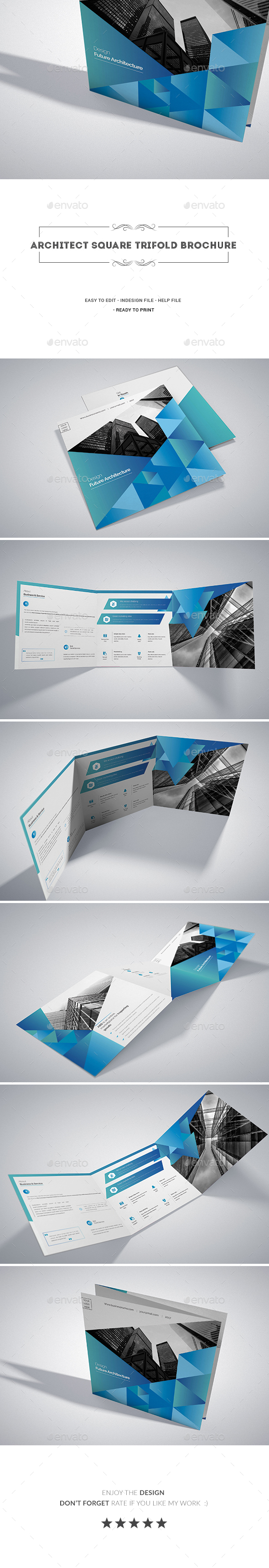 Architect Square Tri-fold Brochure - Corporate Brochures