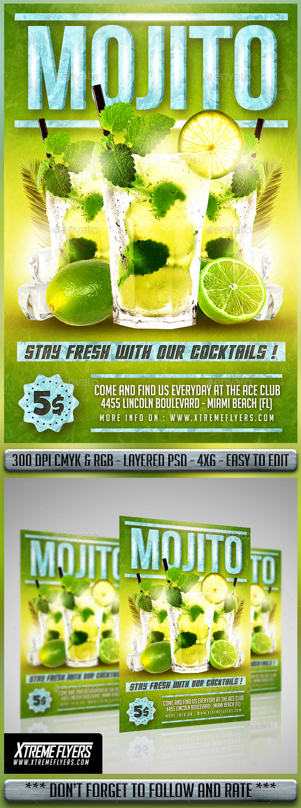 Mojito Flyer - Clubs & Parties Events