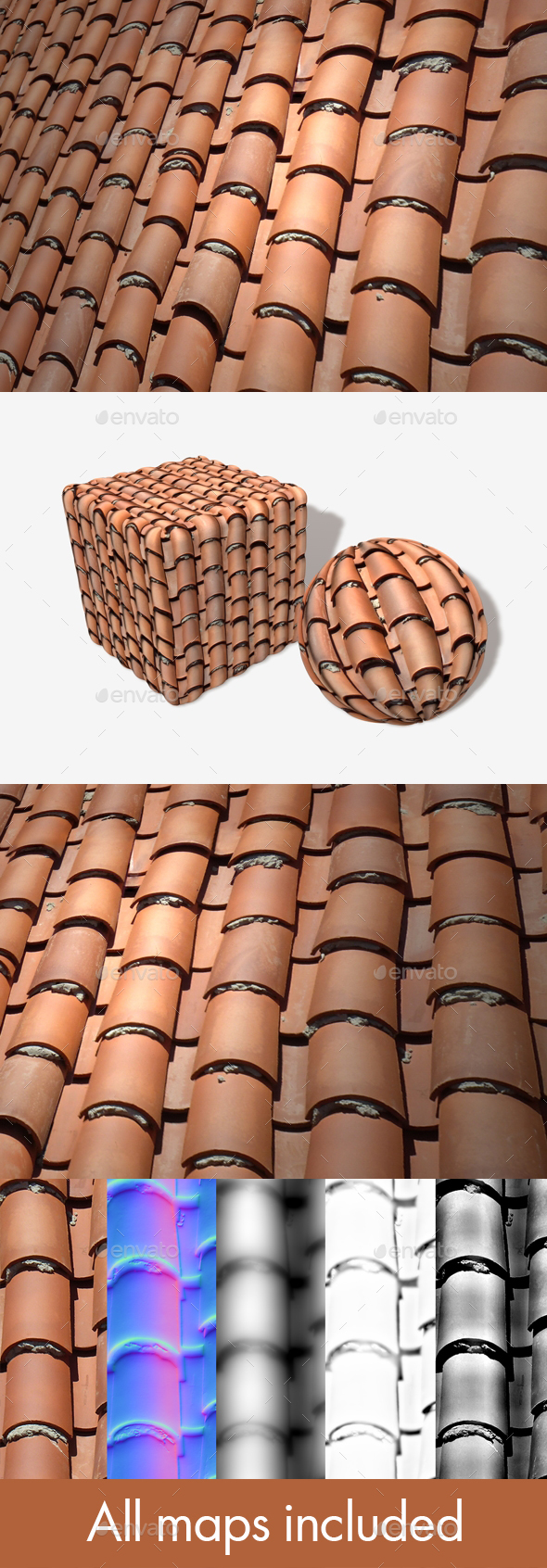 Messy Terracotta Roof - 3Docean 20153342